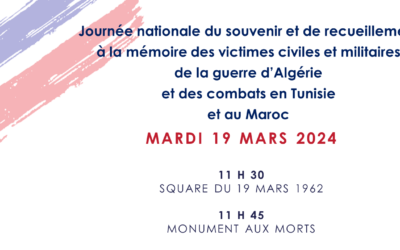 Journée nationale du souvenir et de recueillement  à la mémoire des victimes civiles et militaires  de la guerre d’Algérie  et des combats en Tunisie  et au Maroc